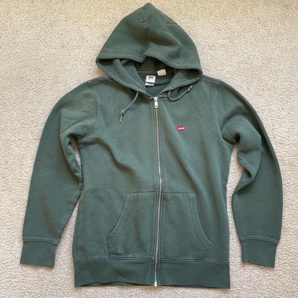 Levi's Green Zip Up Sweater